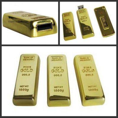 Gold Bar Man Gift Usb Flash Drive 3.0 Cle Usb Creativo Memory Stick Pendrive 64GB 32GB 16GB 128GB ไดรฟ์ปากกา 1TB 2TB ดิสก์บนคีย์