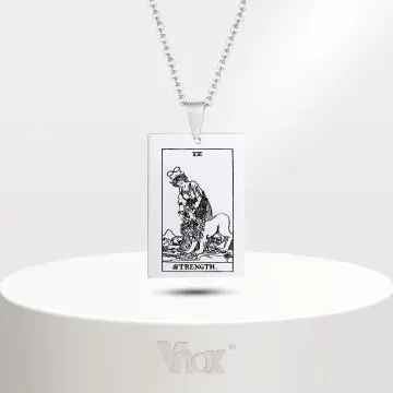 Ace of Rings Tarot Card Necklace - Silver | The Silver Wing