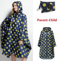 Family Matching Rain Coat Waterproof Rainwear Outdoors Hiking Girls Boys Raincoat Poncho Trench Portable Hooded Parent Children