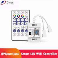 DISSO DC5-24V ตัวควบคุม WIFI LED 2048พิกเซล 144วัตต์ค่ะ แอป/ รีโมทคอนโทรล ทนทานต่อการใช้งาน สมาร์ทสมาร์ทโฟน ไฟหรี่ RGB สำหรับ WS281 SM16703 Strip Lights