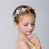 New Childrens Hair Accessories Girl Headdress Princess Headband Girl Head Flower Birthday Accessory White Designer Headbands