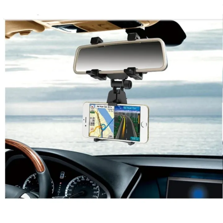 ขายึดโทรศัพท์มือถือ กับกระจกมองหลัง Universal Car Rear View Mirror