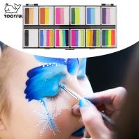 ชุดสีทาใบหน้าร่างกาย TOOYFUL 12สีพาเลทสำหรับแต่งหน้าภาพวาด Cat Wajah คลั่ง