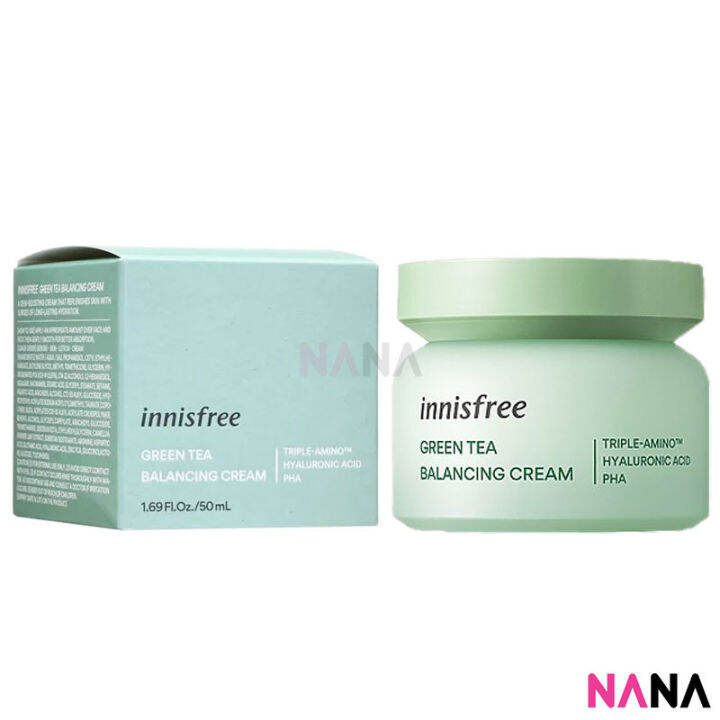 Innisfree Green Tea Balancing Cream 50ml 2022 New อินนิสฟรี ครีมบำรุงผิวสกัดจากชาเขียว Delivery 5539