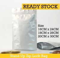 50Pcs Aluminium Foil Stand Up Ziplock Bag/ Food Zipper Pouch 铝箔自立自封食品袋