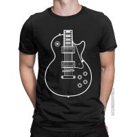 Men T-Shirt Minimalist Guitar Vintage Pure Cotton Tee Shirt Classic Rock Music T Shirt Crew Neck Clothing New Arrival