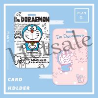 【hot sale】 ►♛ B11 Doraemon student name card case card holder jingle cat cartoon vertical card cover cute bus card set badge meal card hanging neck rope access control transfer learning documents