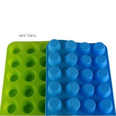 GL-แม่พิมพ์ ซิลิโคน รูปทรงถ้วย 24 ช่อง (คละสี) Cup shapes silicone mold