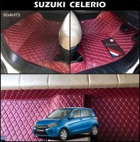 พรมปูพื้นรถยนต์ 6D SUZUKI CELERIO พรม6D QX สวยงาม เข้ารูป เต็มคัน 3ชิ้น