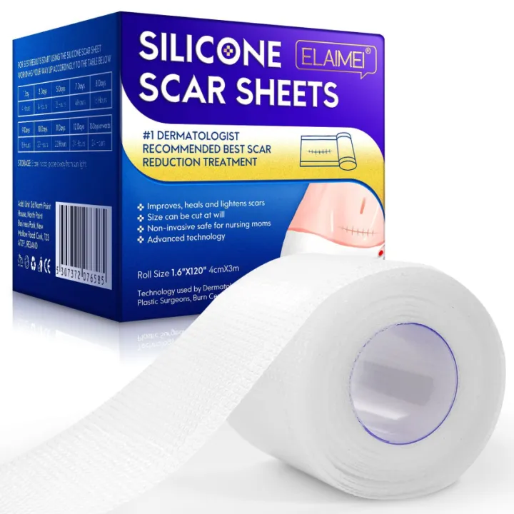 Elaimei Silicone Gel Strips Patch Silicone Scar Sheets Reusable Silicone Scar Removal Patch