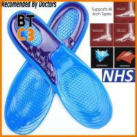 BTC3 กีฬา Unisex Run Pad บรรเทาอาการปวด การดูแลเท้า ซิลิโคน Orthotic Insoles ปวดส้นเท้า Plantar Fasciitis เบาะรองอุ้งเท้า