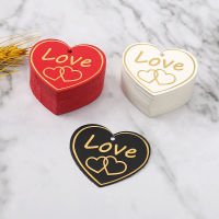 Bronzing tag 2022 new 50/pcs Valentines Day gift decoration tag heart-shaped LOVE wedding companion gift packaging card