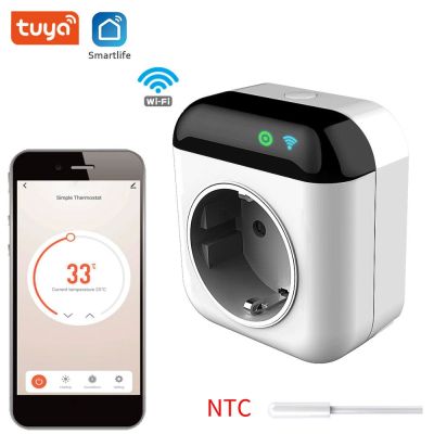 Smart Wifi Thermostat Plug Outlet Temperature Controller 15A Wireless Plug-in Socket Schedule Timer Electric Switch for Heating