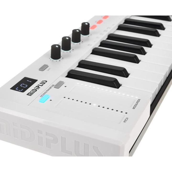 midiplus-x2-mini-คีย์บอร์ดใบ้-25-คีย์-ทัชชิ่งแบบเปียโน-ขนาดพกพา-เชื่อมต่อ-usb-และ-midi-ได้-แถมฟรีสาย-usb-amp-คู่มือ