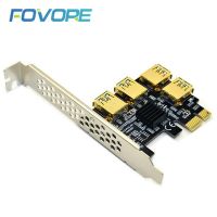 Riser USB 3.0 PCI-E Express 1x to 16x Riser Card Adapter PCIE 1 to 4 Slot PCIe Port Multiplier Card for BTC Bitcoin Miner Mining