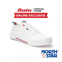(Online Exclusive) Bata บาจา ยี่ห้อ North Star รองเท้าสนีคเคอร์ รองเท้าผ้าใบ รองเท้าผ้าใบข้อสั้น สำหรับผู้หญิง รุ่น Adeline สีขาว 5201017