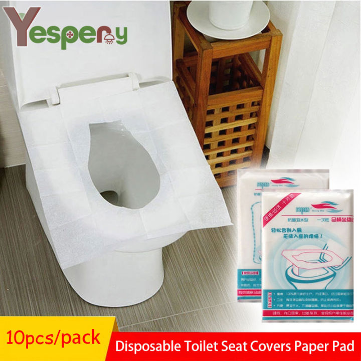 50 Pcs/Bag Travel Disposable Toilet Seat Covers Mat Toilet Paper Pad 100%  Waterproof For Travel/Camping Bathroom Accessories Set