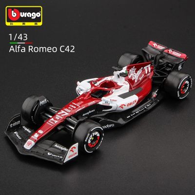Bburago 1:43 2022 Alfa Romeo F1 Racing Team C42 77 Bottas Alloy Car Diecast Model Toy 24 Guanyu Formula One Collection Gifts