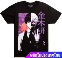 【leee】โตเกียวกูล แอนิเมชั่นญี่ปุ่น Tokyo Ghoul Kaneki Split Face T-Shirt T-Shirtคอกลม แฟชั่น ผ้าฝ้ายแท้ เสื้อยืด cotton100%