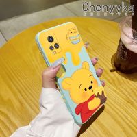 เคส Chenyyyka สำหรับ Vivo V20 Pro S7ลายการ์ตูนหมีน้ำผึ้งบางดีไซน์ใหม่สวยงามเคสโทรศัพท์ป้องกันขอบสี่เหลี่ยมเคสนิ่มเคสปลอกซิลิโคนกันกระแทก