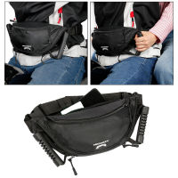 Black Rear Seat Safety Belt Bag Grab Handles Adjustable Strap for Motorcycle Snowmobile Passenger Driving Children Kids s