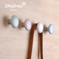 Ceramic Morandi Color Round Wall Hook Decorations Wall hook Handmade Key storage Creative Hooks Cabinet Coat Hangers Towel Hange Picture Hangers Hooks