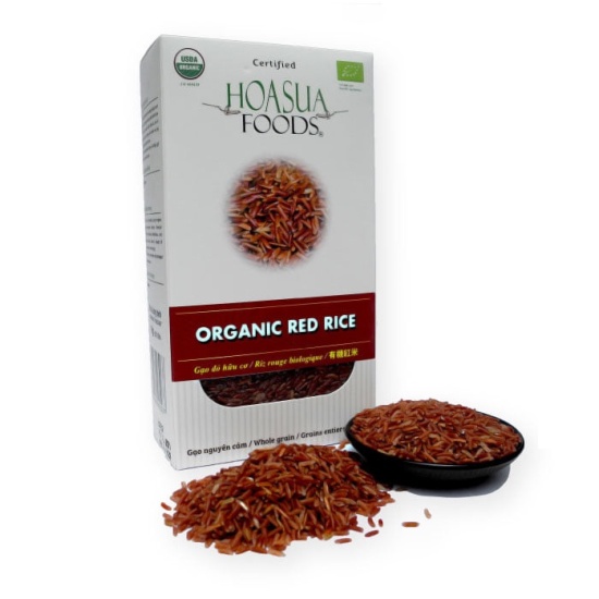 Gạo lứt đỏ hữu cơ hạt dài hoa sữa mềm cơm, thơm mùi lá dứa - hộp 1kg - ảnh sản phẩm 1
