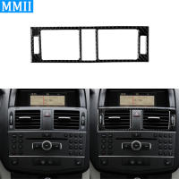 สำหรับ Benz C Class W204 2007-2010คาร์บอนไฟเบอร์ Air Conditioner Vent แผงฝาครอบรถอุปกรณ์ตกแต่งภายในสติกเกอร์ตกแต่ง