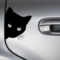 DSTEY สติกเกอร์รถยนต์สะท้อนแสงสำหรับแมวสติ๊กเกอร์ตกแต่งสติ๊กเกอร์ภาพติดหน้าต่างสติกเกอร์รถสร้างสรรค์