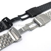 สร้อยข้อมือเหล็กสแตนเลสสายนาฬิกาแบบมีหัวแข็งแกร่งหรูหราสำหรับ Seiko 5 SKX007 SKX013สายคล้องอะไหล่สกรู18มม. 20มม. 22มม.