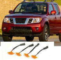 LED Car Front Grille LED Amber Light Raptor Style Light Kit Decor W/ Wire Speed 4Pcs For Nissan Frontier 2005-2021