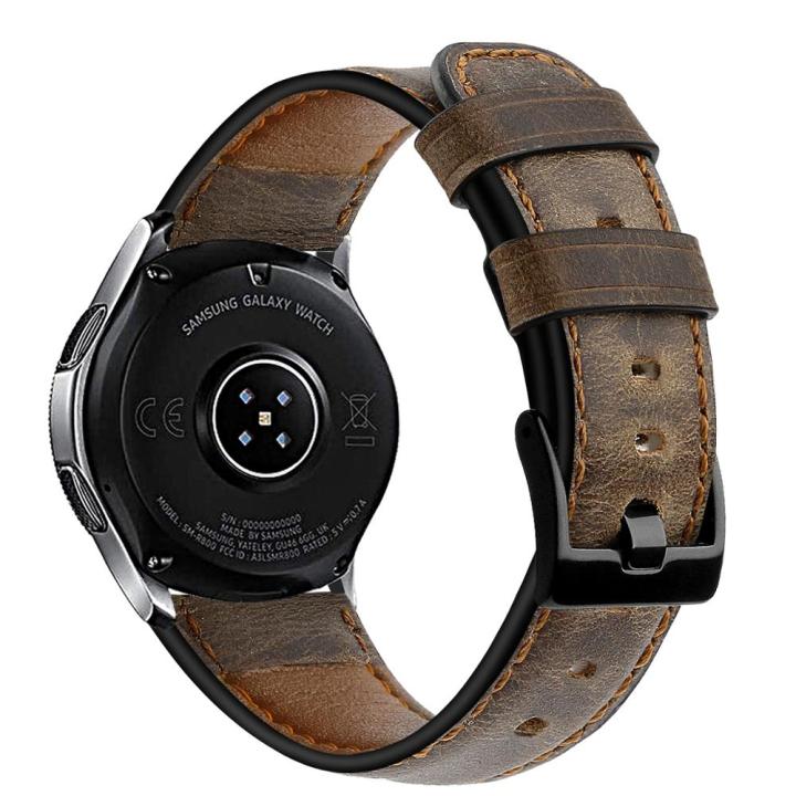 สายหนังแท้สำหรับ-samsung-galaxy-watch-3-46mm-สร้อยข้อมือเกียร์-s3สร้อยข้อมือ-frontier-huawei-watch-2-gte-strap-22mm-carterfa-สายนาฬิกาข้อมือ