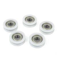 idealhere 5pcs New Nylon Plastic Embedded 608 U Groove Ball Bearing Guide Pulley