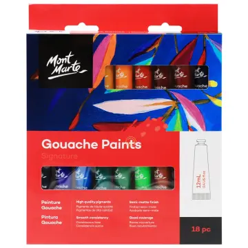 Mont Marte Acrylic Paint Set 12x12ml Tubes Gloss Satin finish Art Craft  Artist