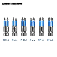 12Pcs Non-slip Screwdriver Bit Set 50mm PH1 PH2 PH3 PZ1 PZ2 PZ3 with Magnetic Screw Driver Bits Kit fit Electric Impact Drill Drills  Drivers