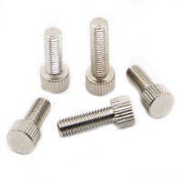 5pcs Nickel Plated Steel Thumb Screws M3 M4 M5 M6 Plain Type Metric Knurled Head Manual Adjustment Screws