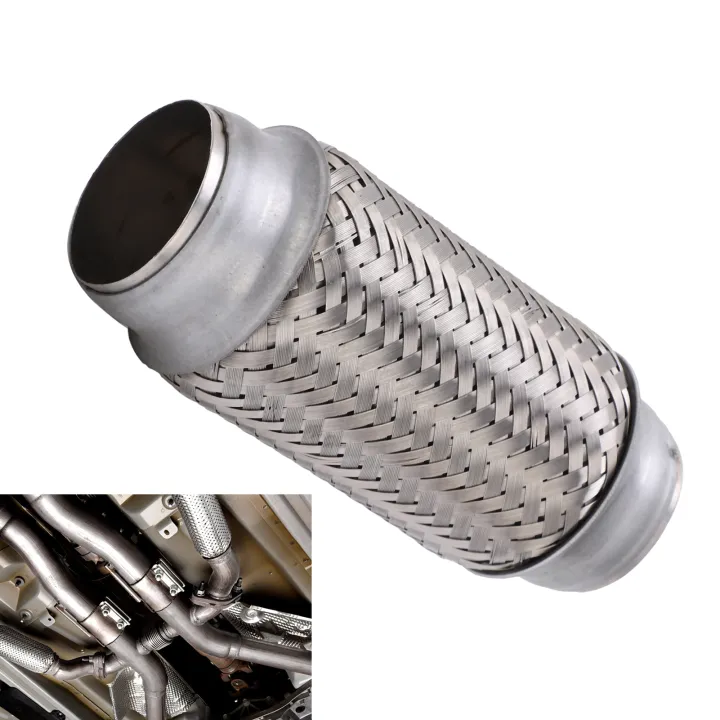Exhaust Flexi Joint 1.75x6.1in Car Exhaust Flexible Pipe Silver Joint