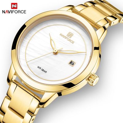 NAVIFORCE Luxury Gold Women Watch Fashion Casual Dress Wrist Watch For Ladies Waterproof Wristwatch Clock Relogio Feminino 2022