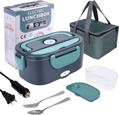 Electric Lunch Box Food Heater Upgraded Portable Heated Lunch Box for Car Truck Work Travel Leak Proof