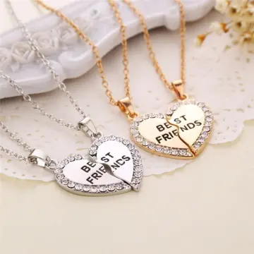 Cute Cat Heart Magnet Necklaces for Women Girls Kawaii Best Friends Neko  Doggy Animal Pendant Chain