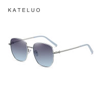 [มีกล่อง] KATELUO A0739ใหม่ของผู้หญิงแว่นกันแดด P Olarized บุคลิกภาพไล่โทนสีขนาดใหญ่กรอบม่านบังแดดลดน้ำหนักแว่นตา