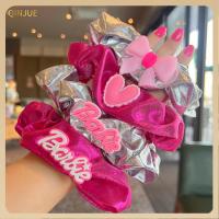 QINJUE แฟชั่นสำหรับผู้หญิง ตุ๊กตาบาร์บี้ scrunchie สีทึบทึบ อีลาสติก เชือกมัดผม ที่มัดผม หางม้าหางม้า ยางรัดผม สำหรับผู้หญิง