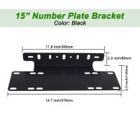 15" inch Front Bumper Number Plate Holder Mount Bracket For Jeep 4x4 Off Road SUV 4WD Auto Car LED Work Light Bar Fog Lights