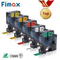 Fimax 5 Pcs Industrial Dymo Rhino Permanent Vinyl Labels Tape 18432 18435 18438 18444 18441 Compatible Dymo Rhino 4200,5000,5200