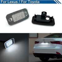 2ชิ้นโคมไฟแผ่นตัวเลขสีขาวป้ายทะเบียน LED ไร้ข้อผิดพลาดสำหรับ Is200t Lexus IS250 IS300 IS350คือเทอร์โบ IS200T GS RC200