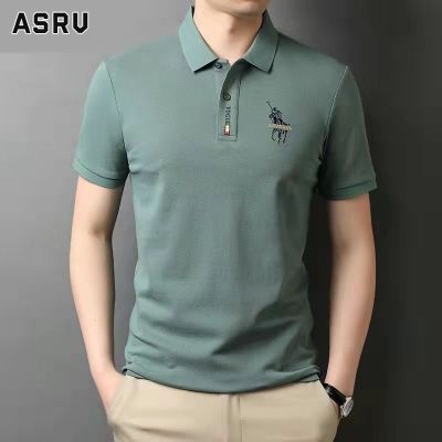 ASRV เสื้อโปโลผู้ชาย Polo เสื้อคอปกผูชาย เสื้อกีฬาคอปก เสื้อยืดคอปก เสื้อปักเสื้อโปโลชายเสื้อยืดออฟฟิศธุรกิจแขนสั้น