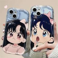 สาวการ์ตูนน่ารัก Apple 14/13/12promax/11 เคสโทรศัพท์มือถือ iPhone8 รวมทุกอย่าง xr/xsmax หญิง