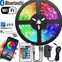 LED Strip Lights Fita Led Bluetooth WIFI Controller RGB Tape 5050 For Backlight Bedroom Decor Christmas Decoration Luces Led