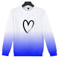 Sudadera con capucha 3d para hombre y mujer, jersey de manga larga con cuello redondo, color caramelo, corazón de amor, moda Hip Hop