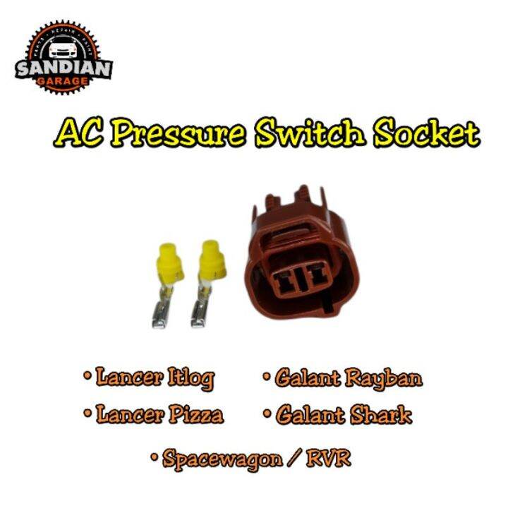♘AC Pressure Switch Socket 2 Pin for Lancer Itlog, Pizza, GSR